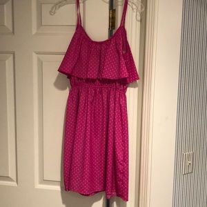 Pink polka dot dress